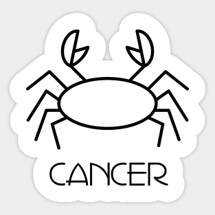 Cancer Doodle Line Art Sticker